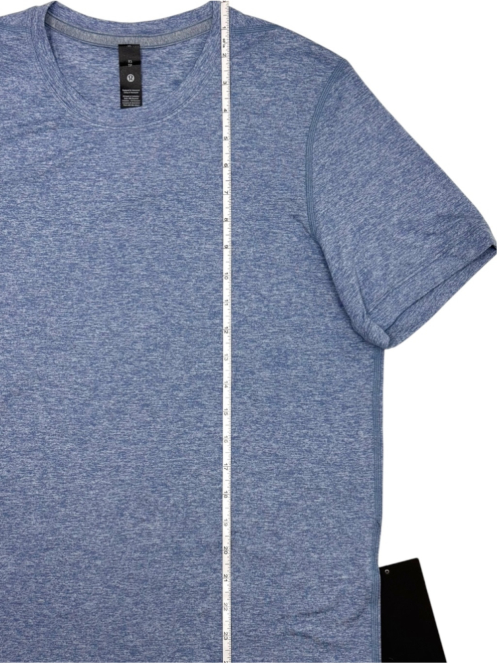 Lululemon Soft Jersey Short-Sleeve Shirt NWT Heathered Washed Denim XS - Picture 5 of 7